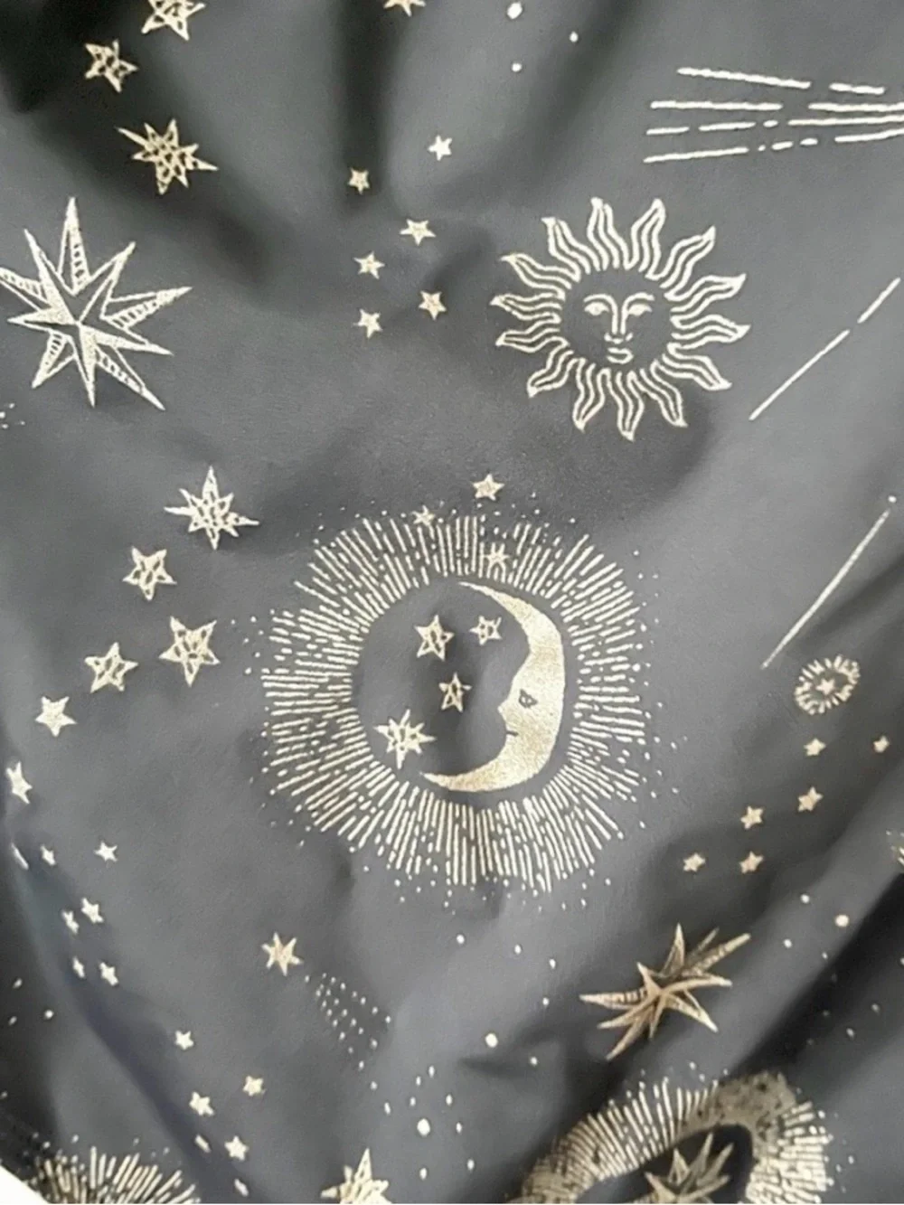 Carbon38 Black One-Shoulder Bodysuit with Gold Celestial Print - Picture 8 of 8
